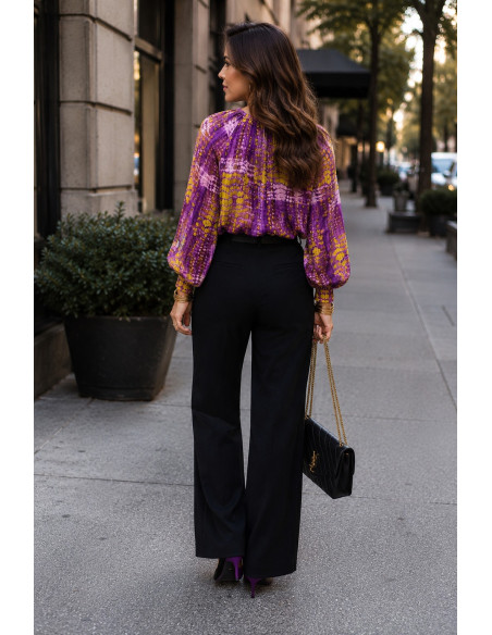 👚 Blusa Satén Malva y Lima