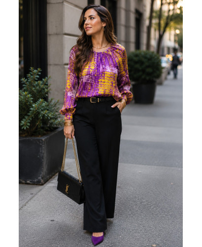 👚 Blusa Satén Malva y Lima 2