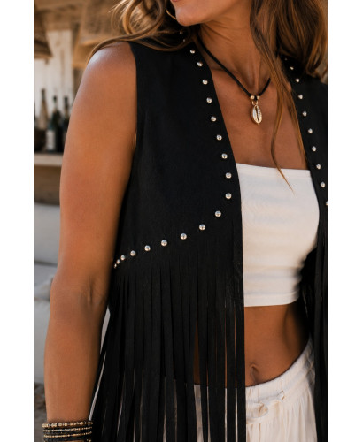 Chaleco Antelina tachas negro 2