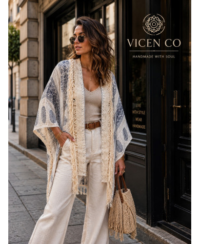 Kimono Boho de Algodón Estampado