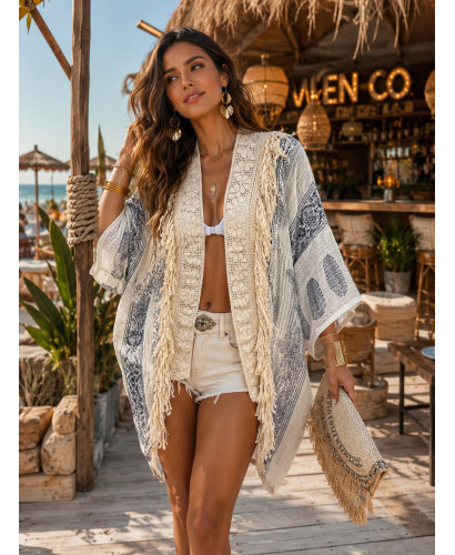 Kimono Boho de Algodón Estampado 2