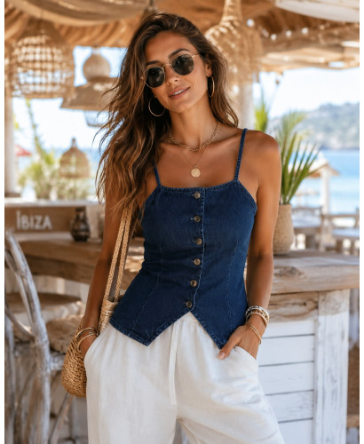 Top Vaquero Abotonado Denim