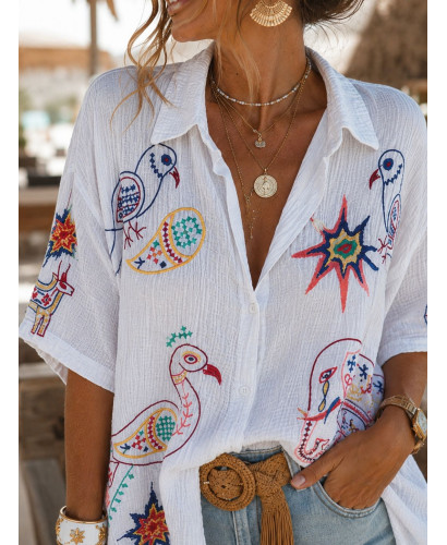 Camisa bambula bordada blanca 2