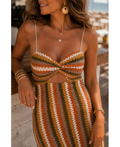 🌈 Vestido Zigzag Multicolor con Aberturas Laterales tonos... 2