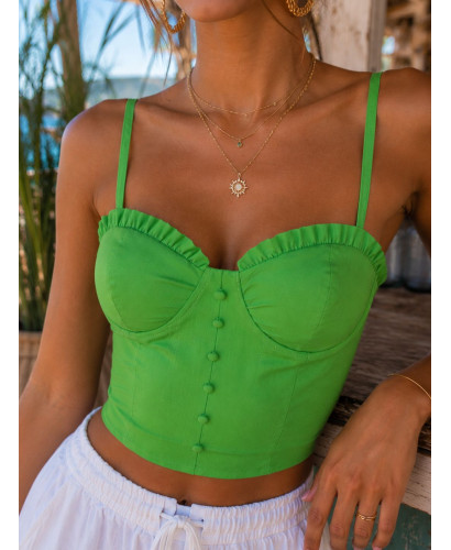 Top Corsé con Tirantes Regulables verde