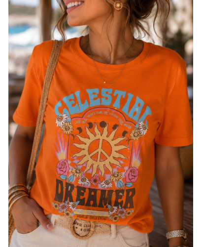 👚 Camiseta Celestial naranja