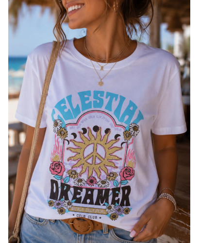 👚 Camiseta Celestial blanca