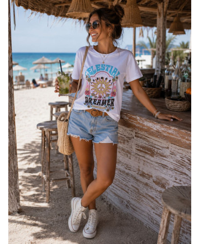 👚 Camiseta Celestial blanca 2