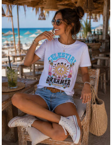 👚 Camiseta Celestial blanca