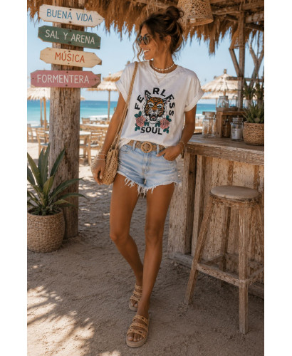 Camiseta Blanca "Fearless Soul" 2