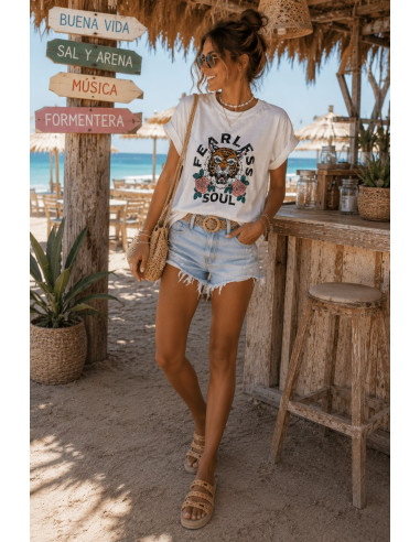 Camiseta Blanca "Fearless Soul"