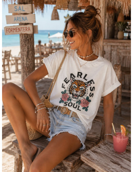 Camiseta Blanca "Fearless Soul"