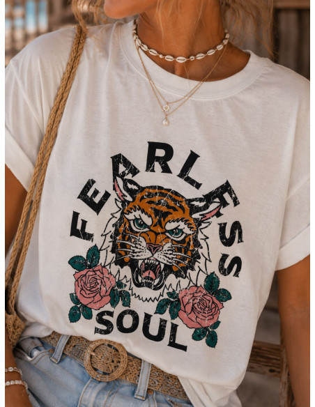 Camiseta Blanca "Fearless Soul"