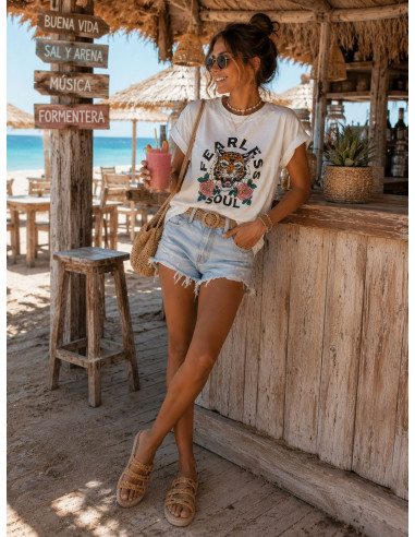 Camiseta Blanca "Fearless Soul"