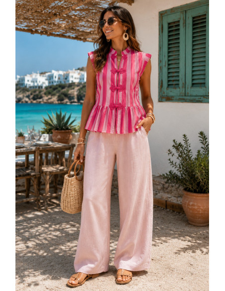 Blusa rayas rosas