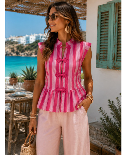 Blusa rayas rosas 2