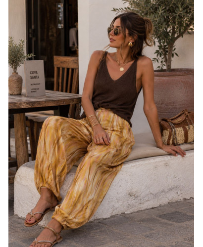 Pantalón bombacho mostaza