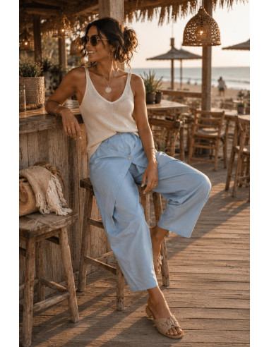 Pantalón Capri azul