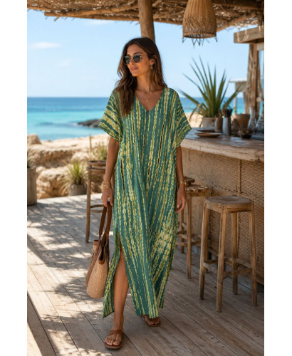 Maxi Vestido en Verde con Estampado en Lima 2
