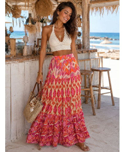 🌸✨ Falda Larga Estampada: Elegancia y Frescura 🌈 2