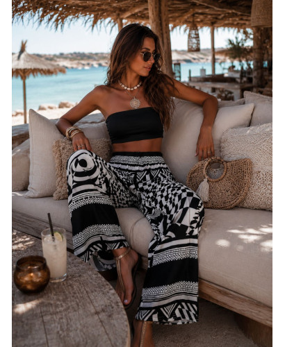 🌟 Pantalón Punto Seda Estampado negro 2
