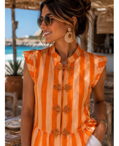 Blusa rayas naranjas 2