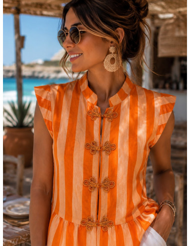 Blusa rayas naranjas