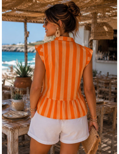 Blusa rayas naranjas