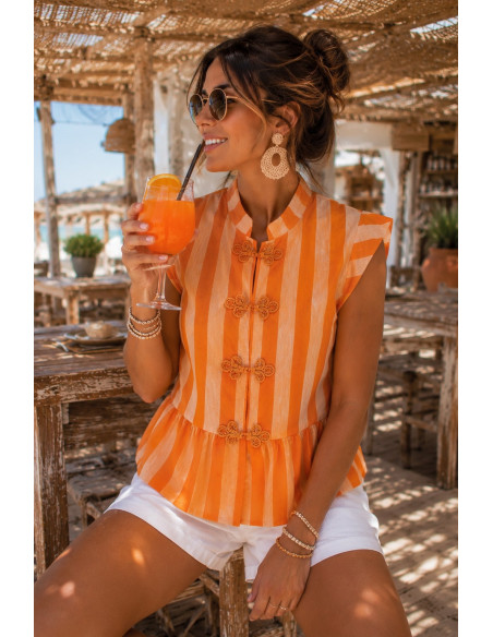 Blusa rayas naranjas