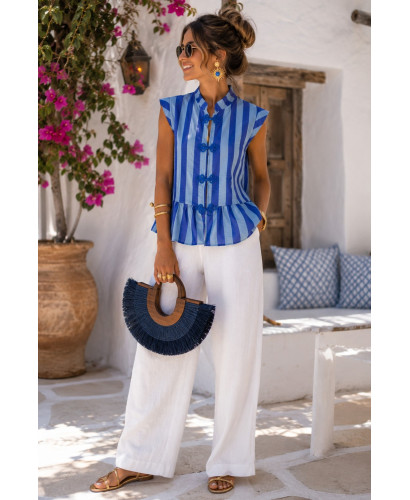 Blusa rayas azules 2