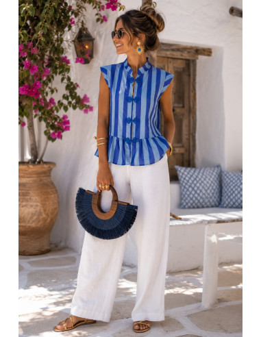 Blusa rayas azules