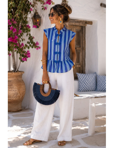 Blusa rayas azules
