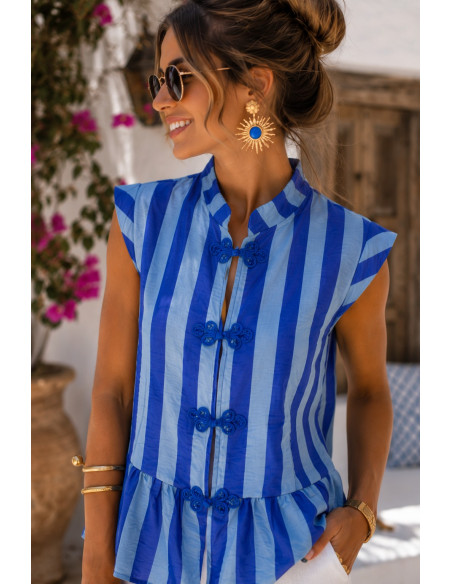 Blusa rayas azules