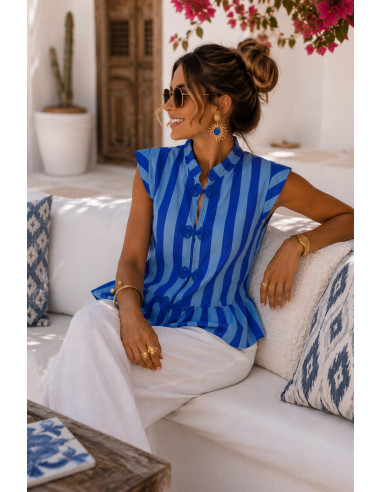 Blusa rayas azules