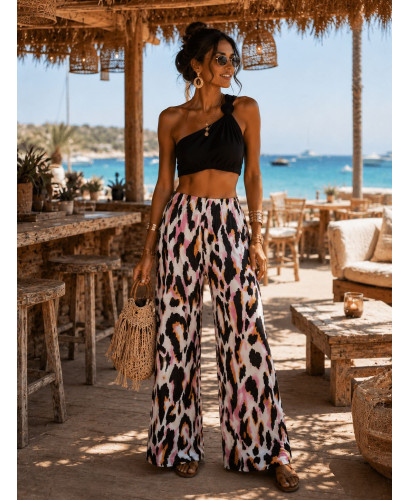 🌟 Pantalón Punto Seda Estampado print de color