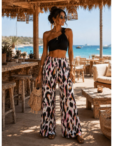 🌟 Pantalón Punto Seda Estampado print de color