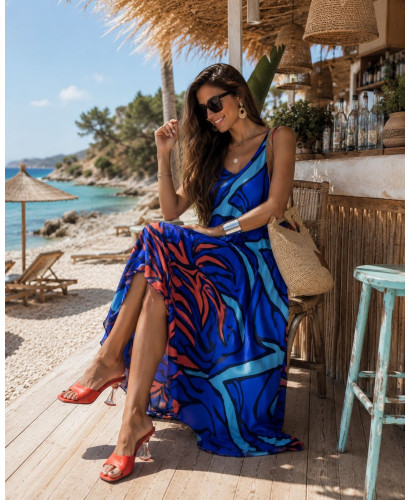 Vestido estampado  azul