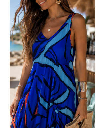 Vestido estampado  azul 2