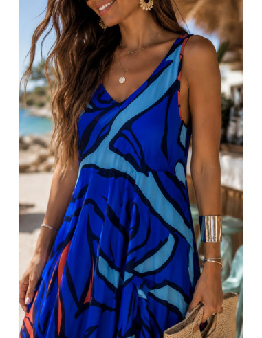 Vestido estampado  azul