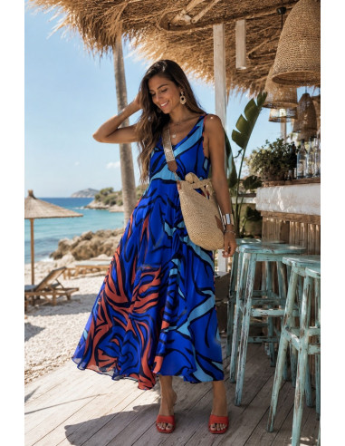 Vestido estampado  azul