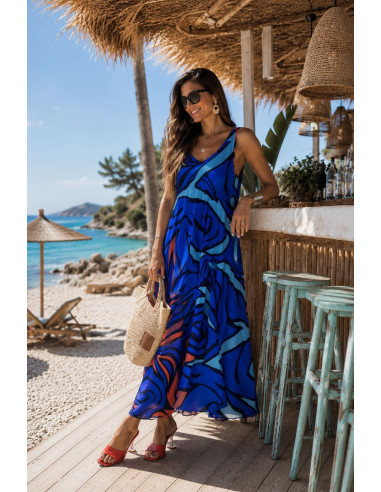 Vestido estampado  azul