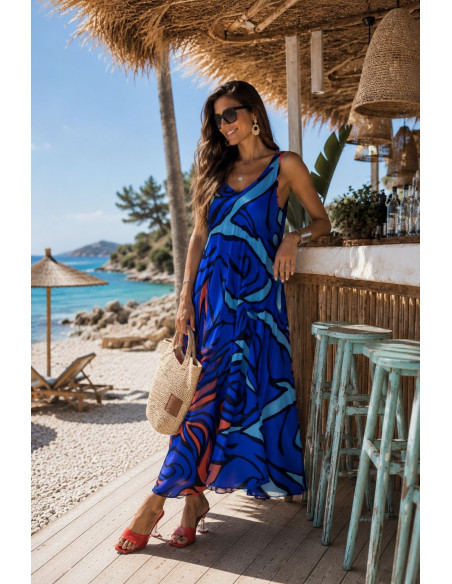 Vestido estampado  azul