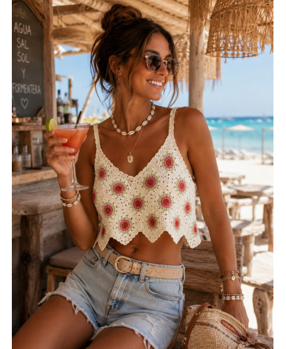 Top Corto de Crochet Boho