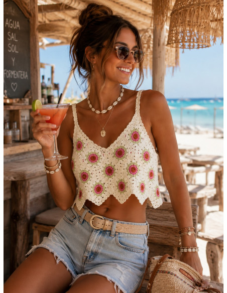 Top Corto de Crochet Boho