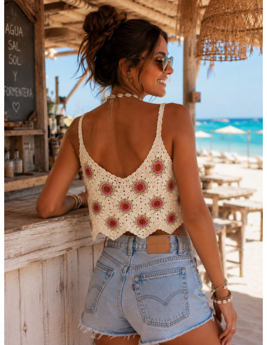 Top Corto de Crochet Boho