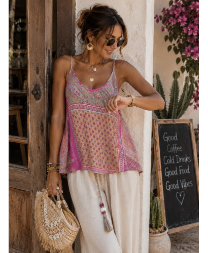 ✨ Top Lencero de Seda tonos rosas: Elegancia y Comodidad...