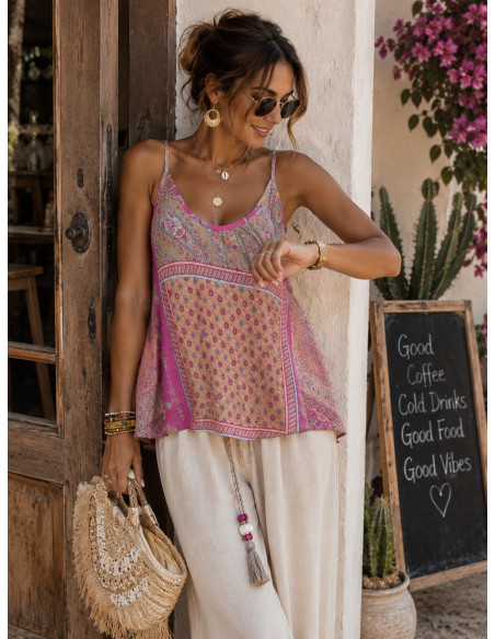 ✨ Top Lencero de Seda tonos rosas: Elegancia y Comodidad en Uno