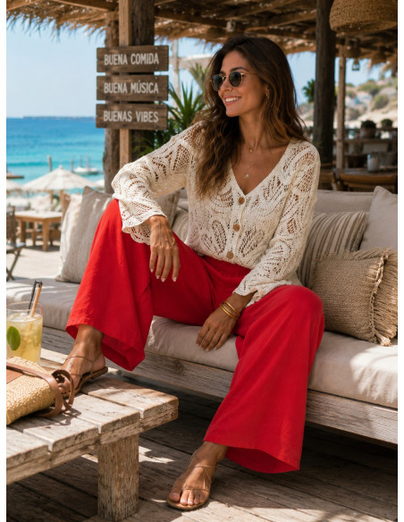 Pantalón Coral Pata Ancha