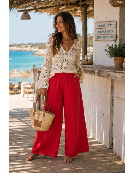Pantalón Coral Pata Ancha
