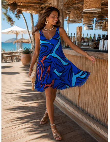 Vestido Evasé Ocean Blue